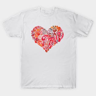 Doodle heart red T-Shirt